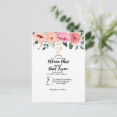 Denken Sie an die Einladung zur Hochzeit der Blume Postkarte (Stehend Vorderseite)