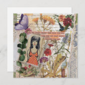 Denken Sie an die jetzt flache Grußkarte (Vorne/Hinten)