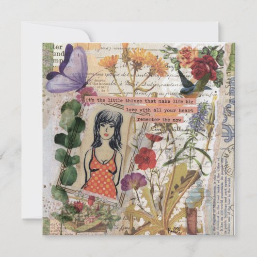 Denken Sie an die jetzt flache Grußkarte (Vorderseite)