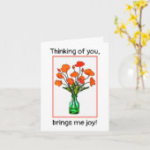 Denken Sie an die Mohnblütenkarte Karte (Gelbe Blume)