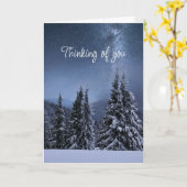 Denken Sie an die nächtliche Sky Starry Winter Sze Karte (Gelbe Blume)