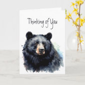 Denken Sie an die Natur des Schwarzen Bären Karte (Gelbe Blume)