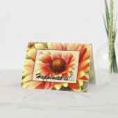 Denken Sie an die Sun-gedrehte Blume-Vorlage Karte (Vorderseite)