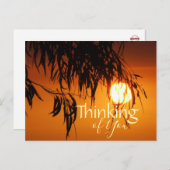 Denken Sie an die Vorlage "Sunset Glory Postcard" Postkarte (Vorne/Hinten)