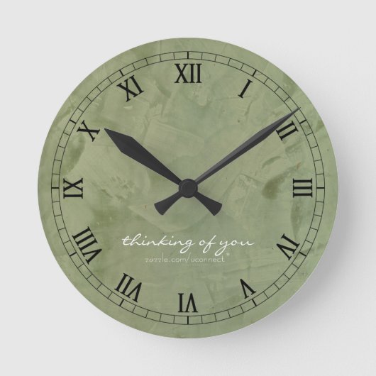 Denken Sie an die Wall-Uhr Runde Wanduhr (Vorderseite)