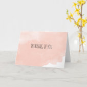 Denken Sie an die Wasserfarbe verblasst Karte (Gelbe Blume)