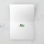 Denken Sie an die Watercolor Loon Bird Nature Karte (Innenseite)