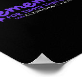 Denken Sie an diejenigen, die nicht Alzheimer Poster (Ecke)