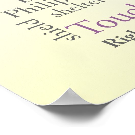 Denken Sie an diese Dinge Poster (Ecke)