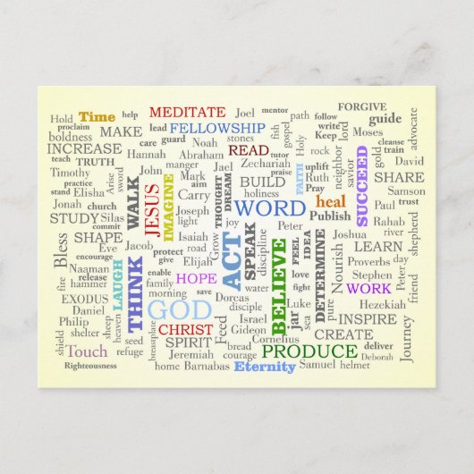 Denken Sie an diese Dinge Postkarte (Vorderseite)