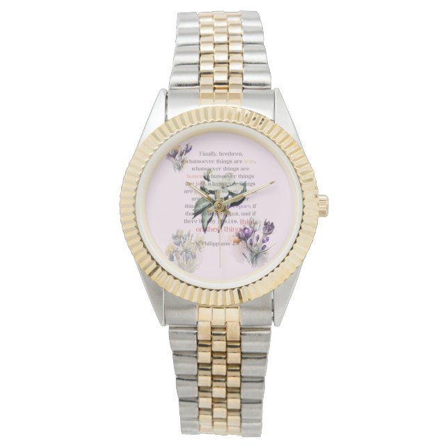 Denken Sie an diese Dinge-Schrift Armbanduhr (Vorderseite)