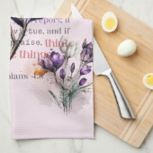 Denken Sie an diese Dinge-Schrift Geschirrtuch (Viertel Falte)