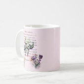 Denken Sie an diese Dinge-Schrift Kaffeetasse (Vorderseite Links)