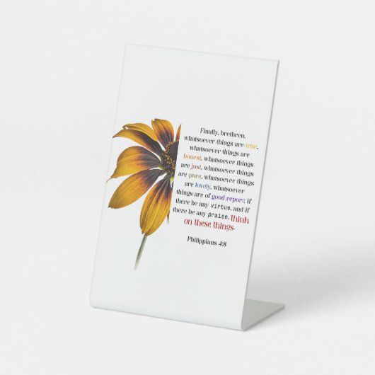 Denken Sie an diese Dinge Sockelschild (Vorderseite)