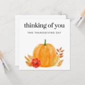 Denken Sie an diesen Erntedank Tag Gruß Karte (Vorderseite/Rückseite Beispiel)