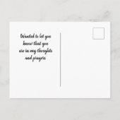 Denken Sie an Duck Feather Foto Moderne Postkarte (Rückseite)