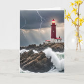 Denken Sie an ein Leuchtturm in einem Sturm Karte (Gelbe Blume)