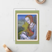 Denken Sie an eine flache Note Card Mitteilungskarte (Vorderseite/Rückseite Beispiel)