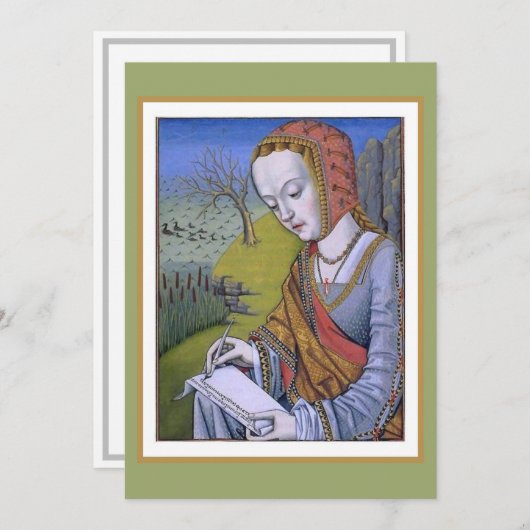 Denken Sie an eine flache Note Card Mitteilungskarte (Vorne/Hinten)