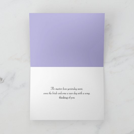 Denken Sie an einen Bluebird auf einer Grapevine Karte (Innenseite)