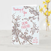 Denken Sie an einen Freund, der Sie liebt, Karte (Gelbe Blume)