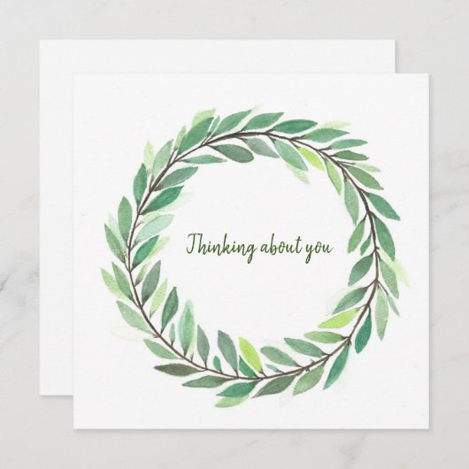 Denken Sie an einen Kranz mit grüner Schrift (Vorne/Hinten)