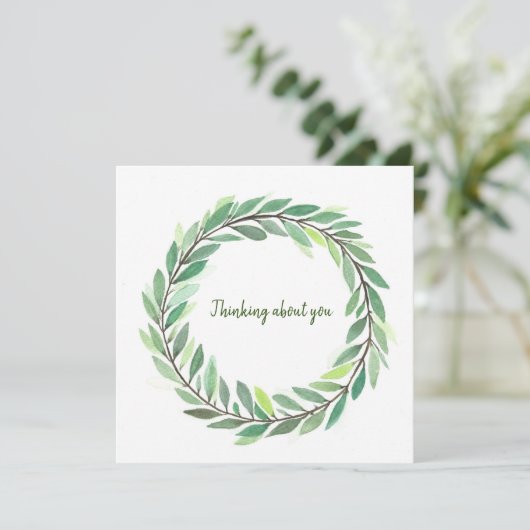 Denken Sie an einen Kranz mit grüner Schrift (Stehend Vorderseite)