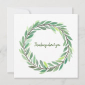 Denken Sie an einen Kranz mit grüner Schrift (Vorderseite)