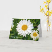 Denken Sie an einen weißen Dissy Karte (Gelbe Blume)