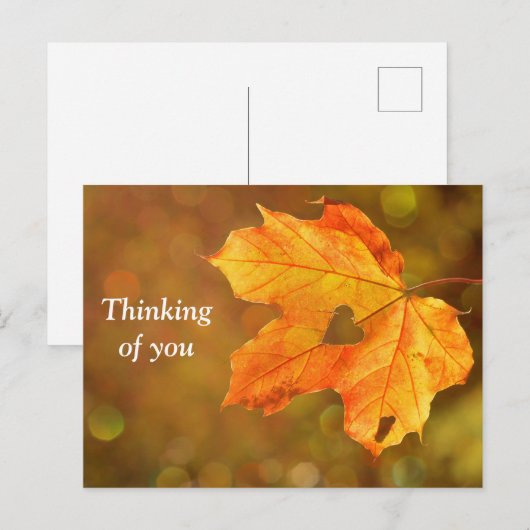 Denken Sie an Fall Postkarte (Vorne/Hinten)