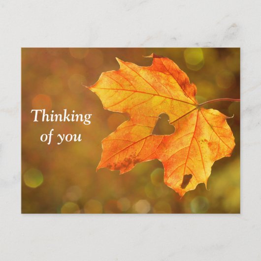 Denken Sie an Fall Postkarte (Vorderseite)