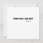 Denken Sie an Fast Run Fast Sports Football Motiva Karte (Vorderseite)