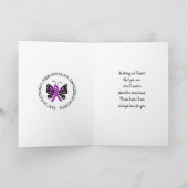 Denken Sie an Fibromyalgie Butterfly Karte (Innenseite)