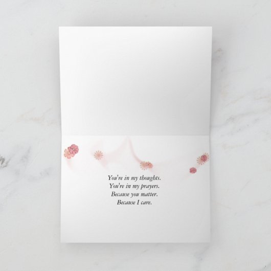 Denken Sie an Flamingo Karte (Innenseite)