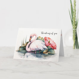Denken Sie an Flamingo Karte