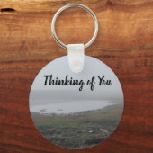 Denken Sie an Foggy Landscape Foto Beach Neg Schlüsselanhänger (Vorderseite)