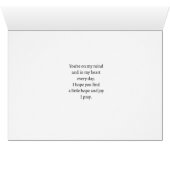 Denken Sie an Freunde Gold Herz und Peonies (Innenansicht Horizontal (Unten))