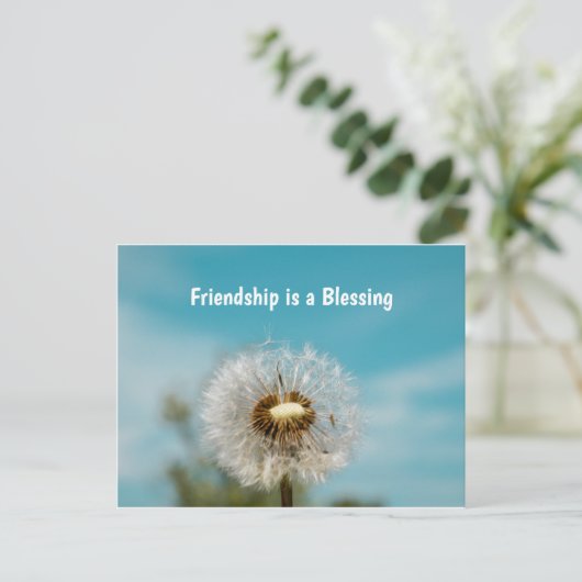 Denken Sie an Freunde Postkarte (Stehend Vorderseite)