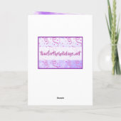 Denken Sie an Freundschaft Whimsical Cat and Girl Karte (Rückseite)