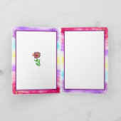 Denken Sie an Freundschaft Whimsical Cat and Girl Karte (Innenseite)