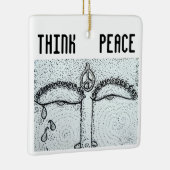 Denken Sie an Frieden Keramikornament (Rechts)