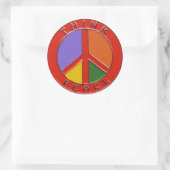 Denken Sie an Frieden Runder Aufkleber (Tasche)