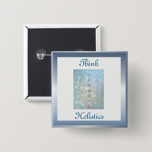 Denken Sie an ganzheitliches Design Button (Vorne & Hinten)