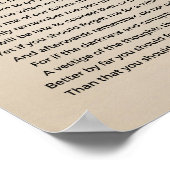 Denken Sie an Gedicht Vintage Poster (Ecke)