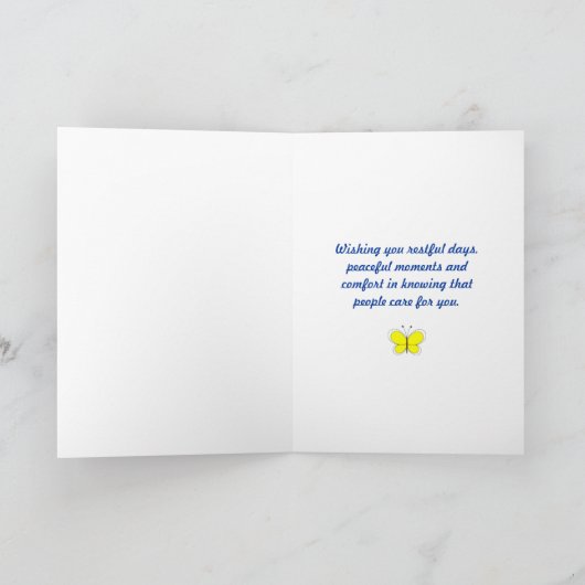 Denken Sie an Gelbe Schmetterlinge Karte (Innenseite)