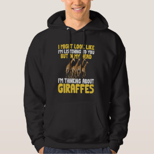 Denken Sie an Giraffes Safari Zoo Animal Giraffe Hoodie