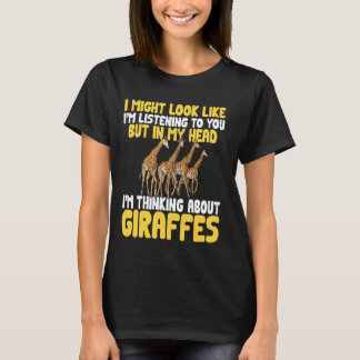 Denken Sie an Giraffes Safari Zoo Animal Giraffe T-Shirt
