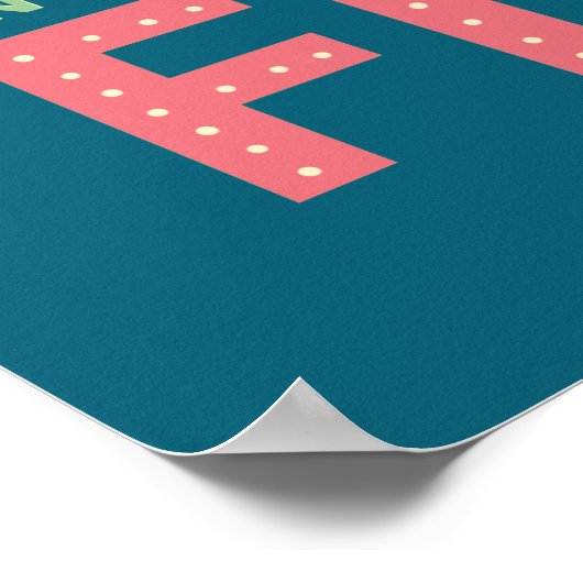 Denken Sie an glückliche Gedanken und Sie werden f Poster (Ecke)