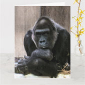 DENKEN SIE AN GORILLA GROSSE GREETING CARD KARTE (Gelbe Blume)