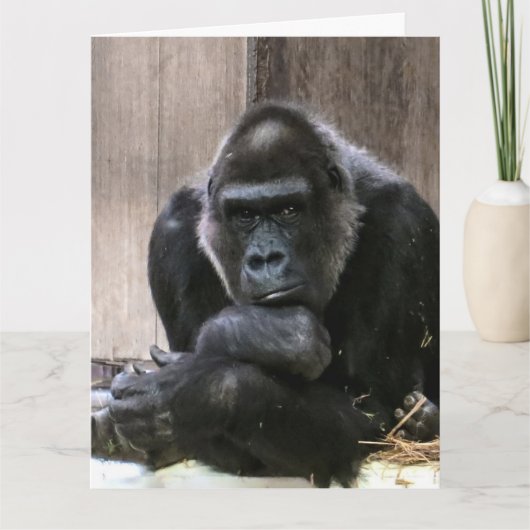 DENKEN SIE AN GORILLA GROSSE GREETING CARD KARTE (Vorderseite)
